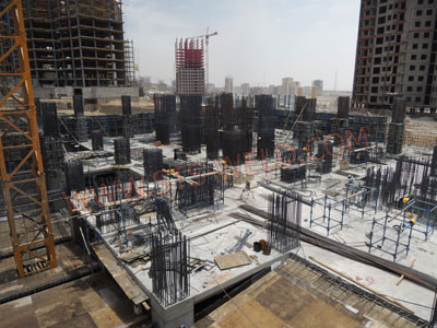 پروژه برج 32 طبقه الدوز تهران – بازیافت میلگردهای پرت و ضایعات